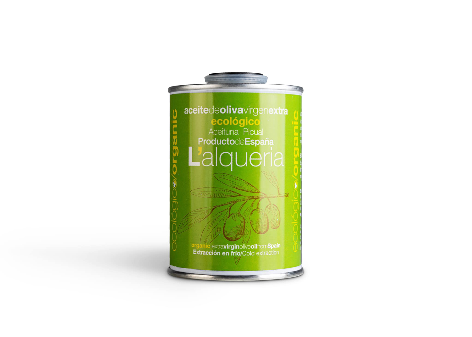 L’Alquería ekstra jomfru olivenolie PICUAL – 250 ml – Metaldåse