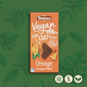 Vegansk chokolade med havredrik og appelsin