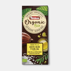 Mørk økologisk chokolade 70 % med olivenolie og salt