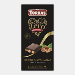 Mørk økologisk chokolade 72 % med hasselnødder (sukkerfri)