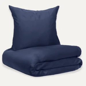 Bambus sengetøj 140 x 200 cm. Navy Blue