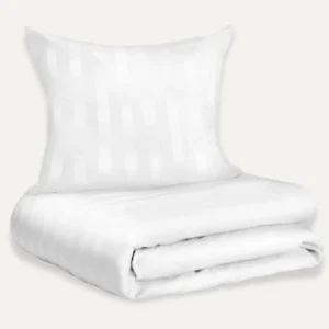 Bambus sengetøj 140x200 cm White Stripes