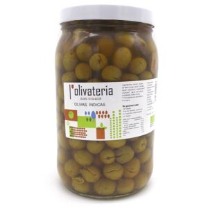 Hele grønne oliven Indicas 2,25 kg
